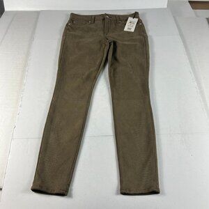 7 For All Mankind Jeans Womens 29 Skinny Ankle Tan Brown Snakeskin Stretch Denim